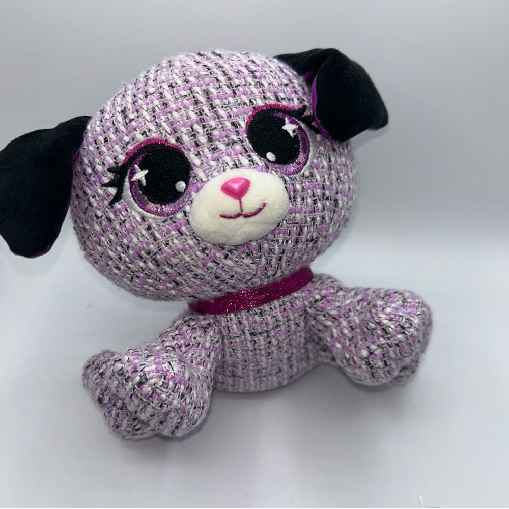 Justice Purple and Black Knit Dog Toy